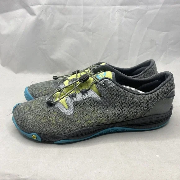Merrell All Out Shine Trail Running Shoes Barefoot Black Blue J06332 Womens 9M - Picture 2 of 8